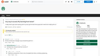 Any way to access My learning from home? : starbucks - Reddit - Starbucks My Learning Portal