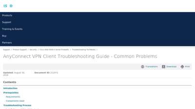 AnyConnect VPN Client Troubleshooting Guide - Common Problems