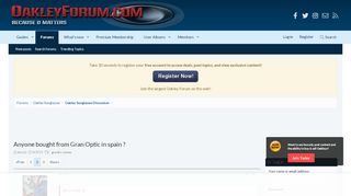 
                            8. Anyone bought from Gran Optic in spain ? | Page 2 | Oakley Forum - Granoptic Login