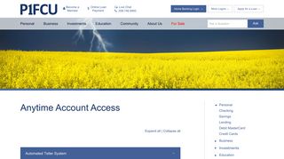 Anytime Account Access  P1FCU