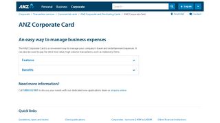 
                            6. ANZ Corporate Card | ANZ - Anz Credit Card Portal Singapore