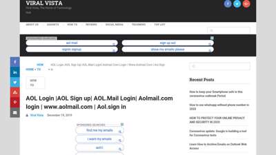 AOL Login AOL Sign up AOL.Mail Login Aolmail.com login ...