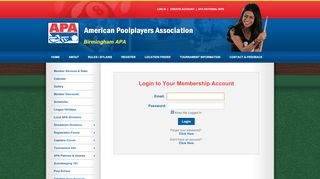 
                            9. APA League Website - Birmingham APA - American ... - American Pool Portal
