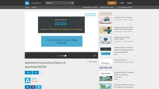 
Apartment Accounting Demo of ApartmentADDA - SlideShare  
