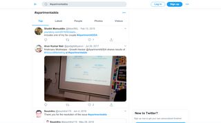 
#apartmentadda hashtag on Twitter  
