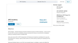 
                            5. APC Academy | LinkedIn - Rics Academy Portal