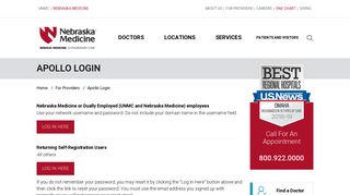
                            4. Apollo Login | Nebraska Medicine Omaha, NE - Nebraska Medicine Intranet Portal