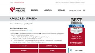 
                            6. Apollo Registration | Nebraska Medicine Omaha, NE - Nebraska Medicine Intranet Portal