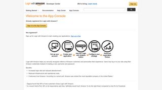 
                            1. App Console - Login with Amazon Developer Center - Developer Amazon Com Portal