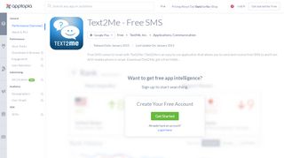 
                            3. App Insights: Text2Me - Free SMS | Apptopia - Text2me Sign Up