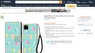 
                            16. Apple iPhone 11 Phone Wallet Case 5.8-Inch Kite Cash Pocket - Kite Cash Portal