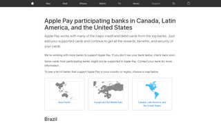 Apple Pay participating banks in Canada, Latin America, and ... - Emigrant Direct Credit Card Portal