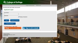 Applicant Login - College of DuPage Careers - College Of Dupage Portal