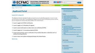 
                            7. Applicant Portal - ECFMG
