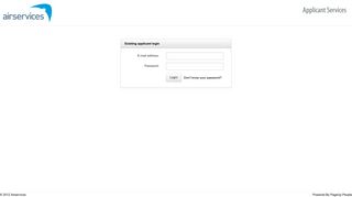 
                            5. Applicant sign in - Air Services Australia - PageUp - Airservices Australia Portal