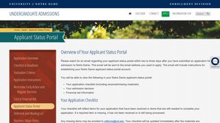 
                            4. Applicant Status Portal - ND Admissions - University of Notre Dame - Nd Portal