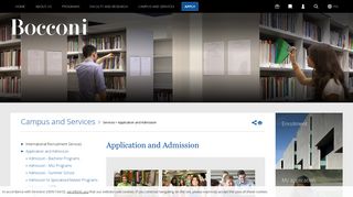 
                            1. Application and Admission - Bocconi University Milan - Bocconi Portal