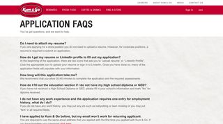 
Application FAQs - Kum & Go  
