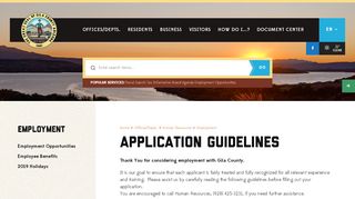 
                            6. Application Guidelines, Thank You for considering ... - Gila County - Gila County Hr Portal