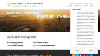 
                            3. Application Management - Admission - University of San Francisco - University Of San Francisco Admissions Portal