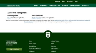 
                            4. Application Management - Tulane University - Tulane Application Portal