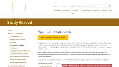 Application process  Study Abroad  Western Michigan ...
