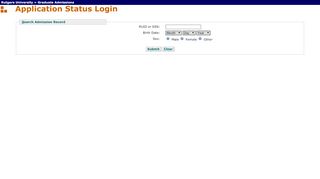 
                            4. Application Status Login - Rutgers Msw Application Portal