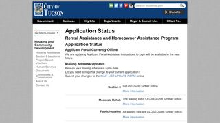 
                            2. Application Status | Official website of the City of Tucson - Hcd Housing Portal