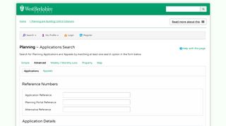 
                            4. Applications Search - Planning - West Berkshire Council - Berkshire Planning Portal