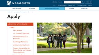 
                            4. Apply - Admissions & Financial Aid - Macalester College - Macalester Student Portal