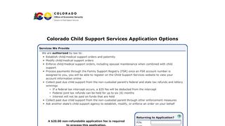 
                            6. Apply Apply for Child Support - Colorado Division of Child ... - Colorado Child Support Enforcement Portal