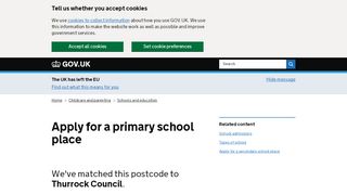 
                            9. Apply for a primary school place - GOV.UK