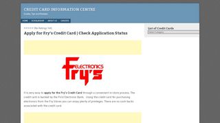 
                            13. Apply for Fry's Credit Card | Check Application Status - Fry's Credit Portal
