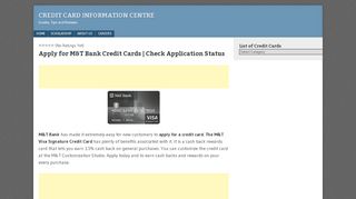 
                            7. Apply for M&T Bank Credit Cards | Check Application Status - M&t Credit Card Portal