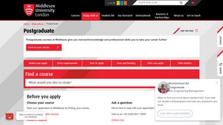 
                            8. Apply for postgraduate study - Middlesex University - Middlesex University Admission Portal