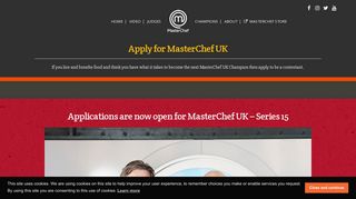 
                            5. Apply - MasterChef UK - Masterchef Sign Up