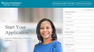 
                            1. Apply Now | Submit Your Application Online – Walden University - Walden University Admission Portal