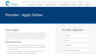 
                            5. Apply Online | Confluence Health - Confluence Health Portal