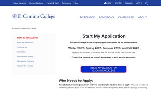 
                            6. Apply to El Camino College - El Camino College Myecc Portal