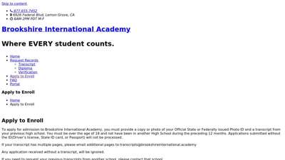 
                            9. Apply to Enroll – Brookshire International Academy