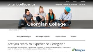 
Apply to Georgian College Programs at ontariocolleges.ca ...  
