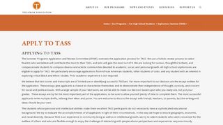 
                            7. Apply to TASS - Telluride Association - Tass Login