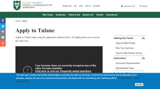 
                            6. Apply to Tulane | Undergraduate Admission - Tulane Application Portal