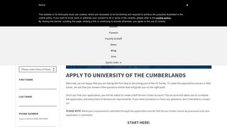 
                            2. Apply to UC | University of the Cumberlands - University Of Cumberlands Portal