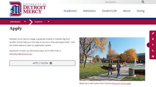 
                            8. Apply | University of Detroit Mercy - University Of Detroit Mercy Portal