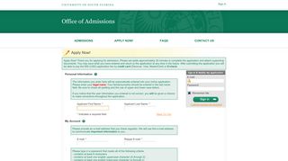 
                            5. Apply - VZ CollegeApp: USF: Apply Now! - Usf Admission Portal