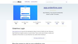 
                            7. App.orderhive.com website. Orderhive: Login. - Orderhive Portal