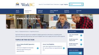 
Apprentice Services - WorkBC  
