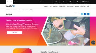 
                            4. Apps | TV | SaskTel - Max Tv Go Portal