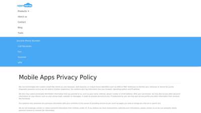 Appsverse  Privacy Policy
